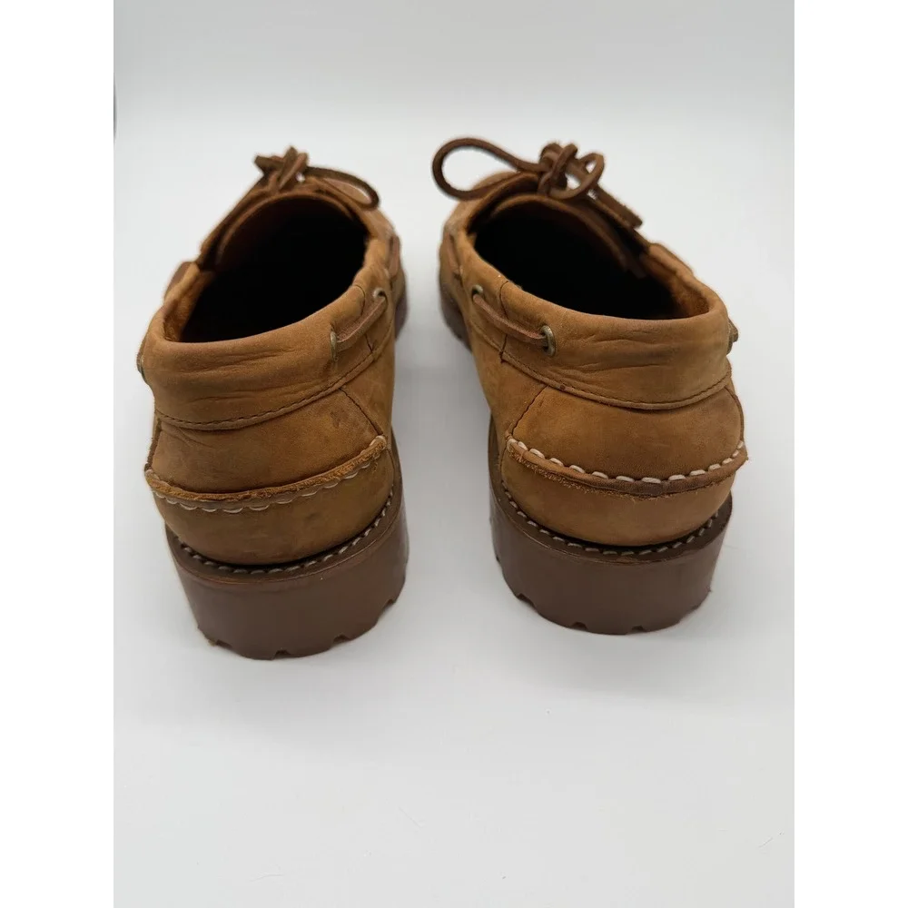 Thursday Boot Co. Boat Shoe Mens 10.5 Brown Leather Lug Sole Nautical Loafer